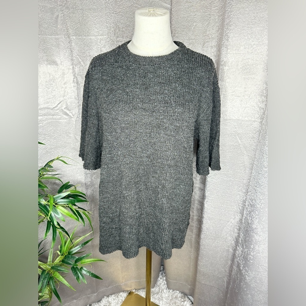 NWT Zara Women’s Crew Neck Ribbed Knit Oversized Sweater Top Sz S